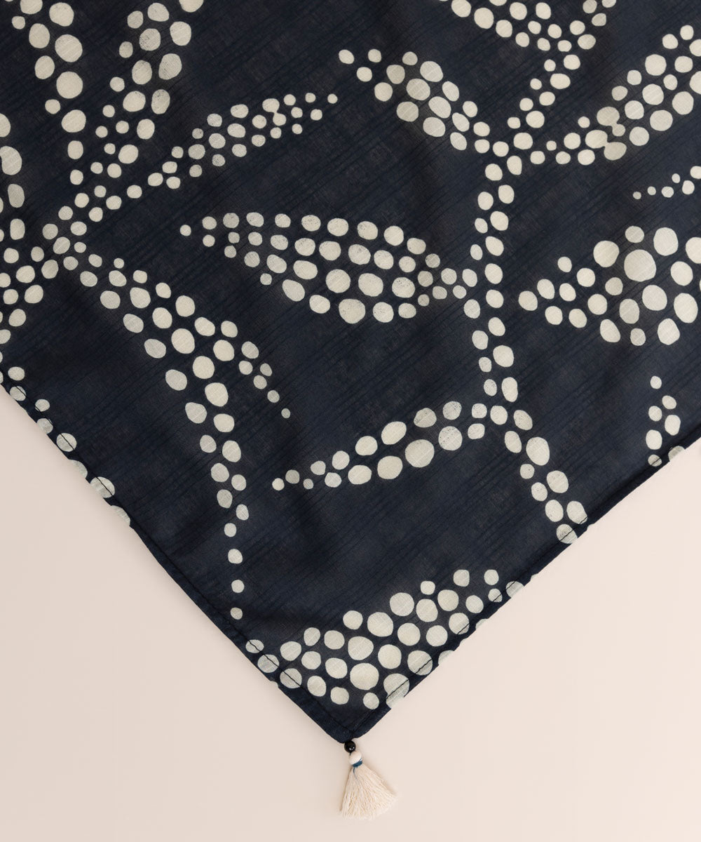 Fine Voile Blue Printed Dupatta