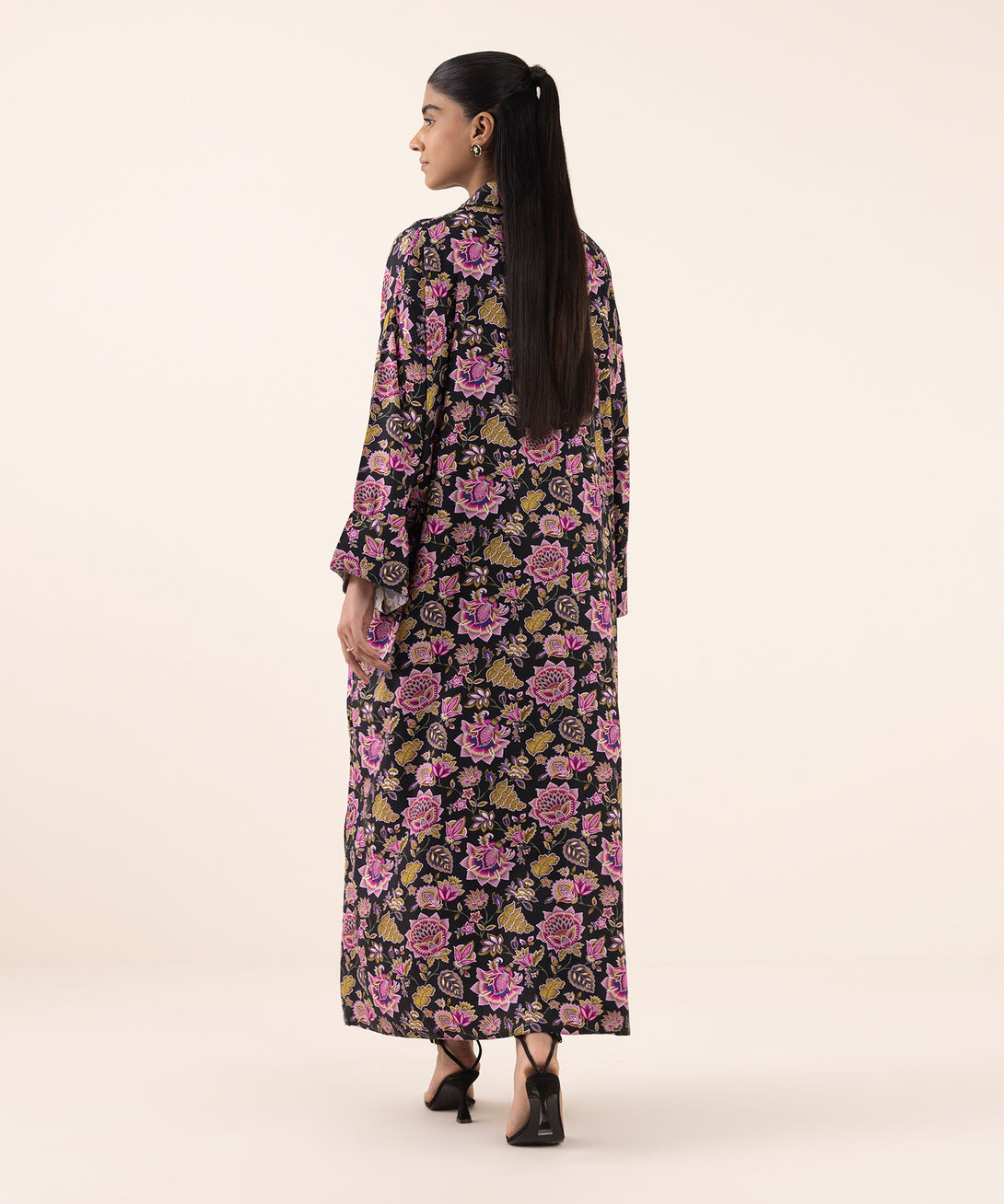Women's RTW Arabic Lawn Multi Printed Drop Shoulder Shirt