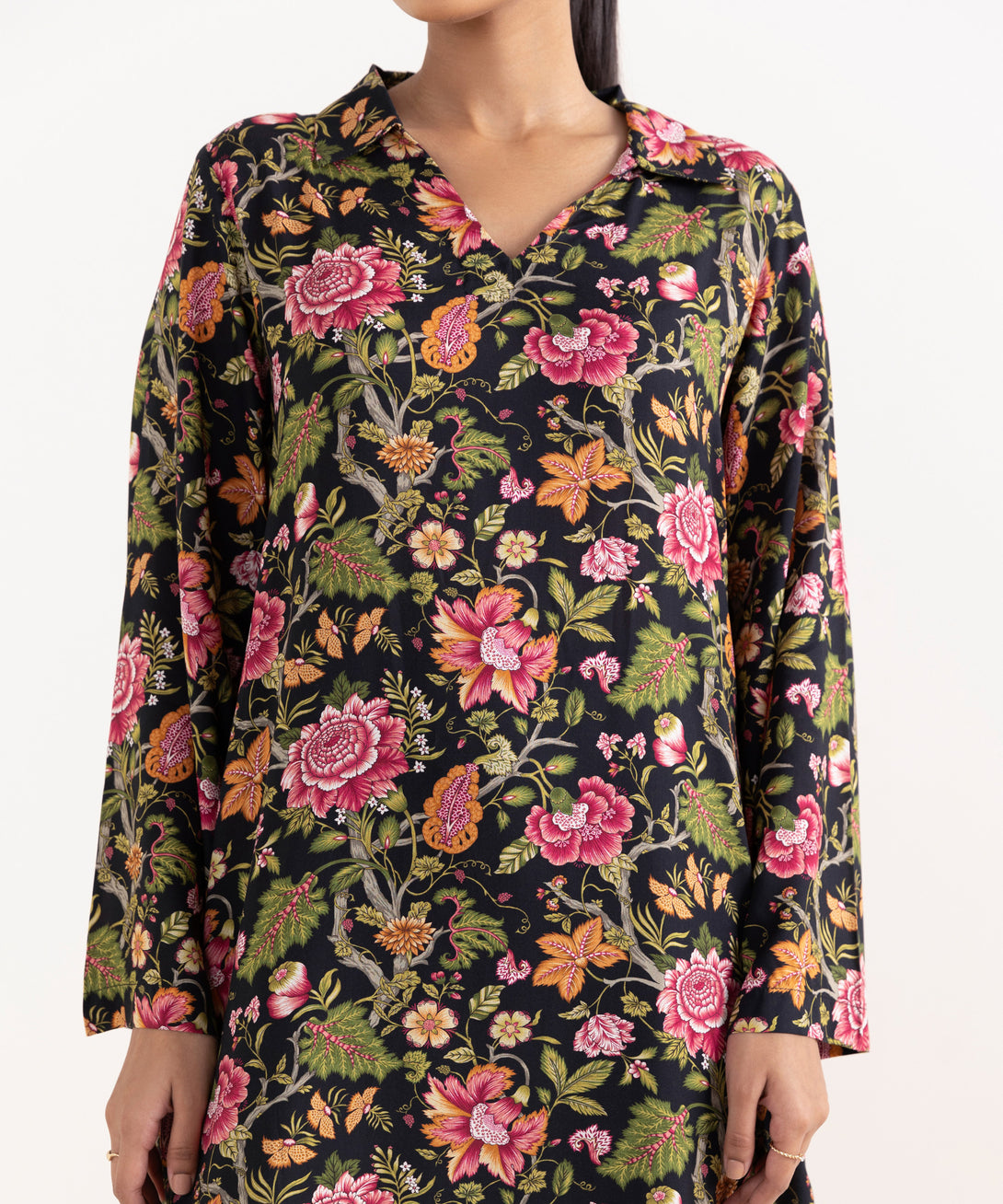 Women's RTW Arabic Lawn Multi Printed A-Line Shirt