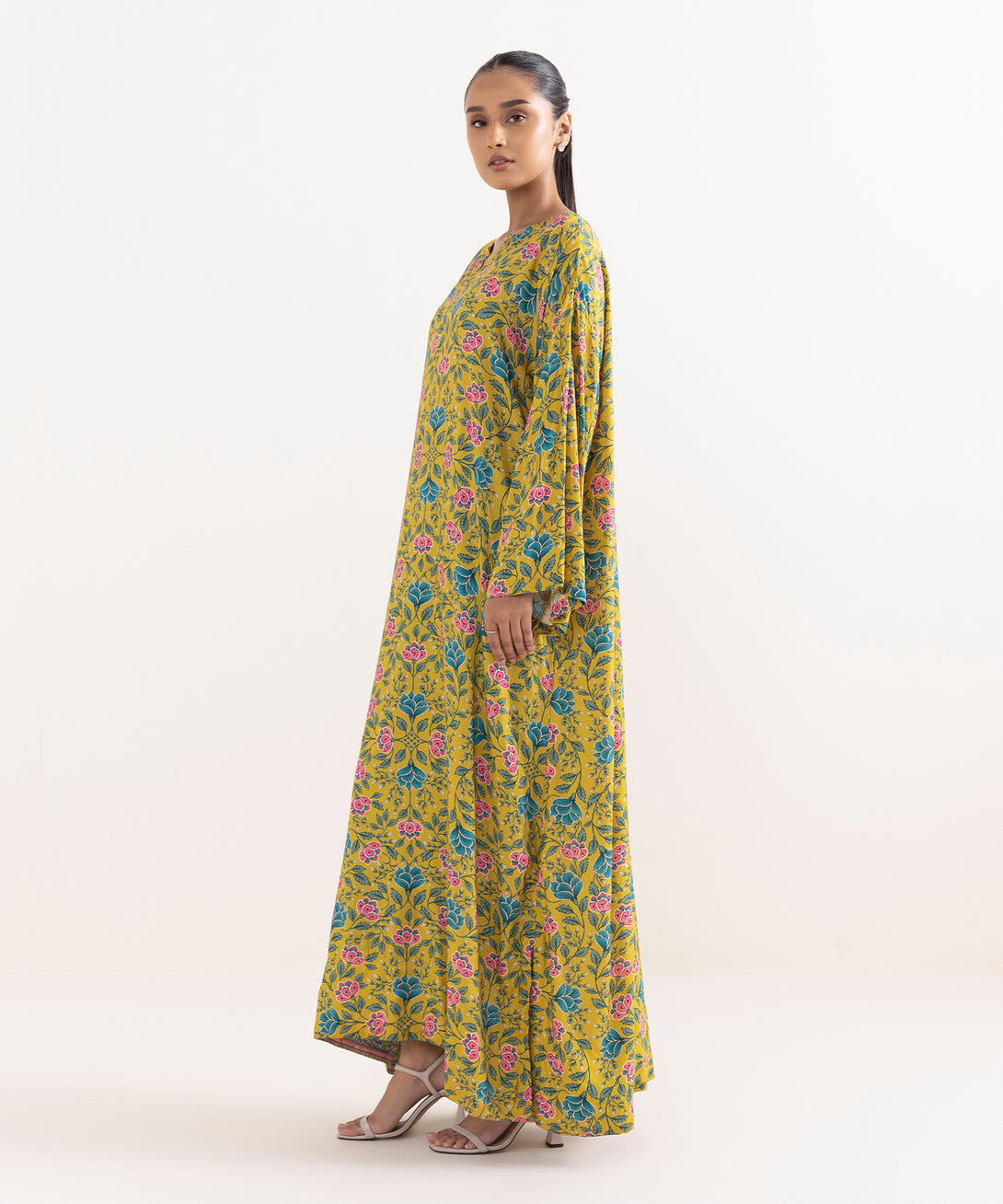 Women's RTW Arabic Lawn Multi Printed Drop Shoulder Shirt