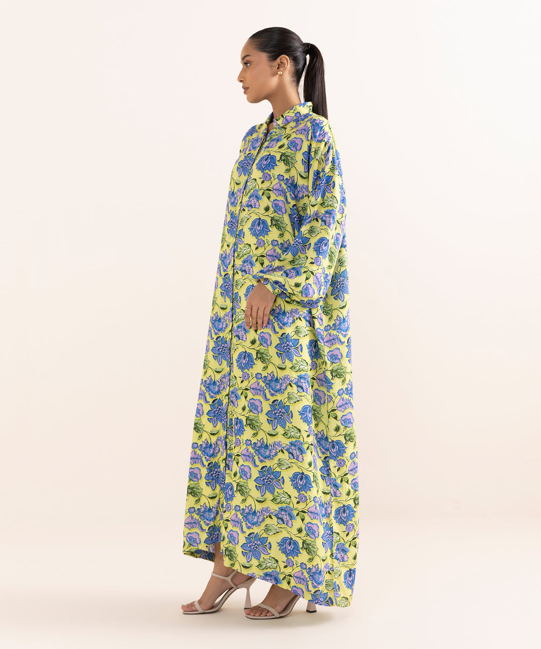 Women's RTW Arabic Lawn Multi Printed Drop Shoulder Shirt