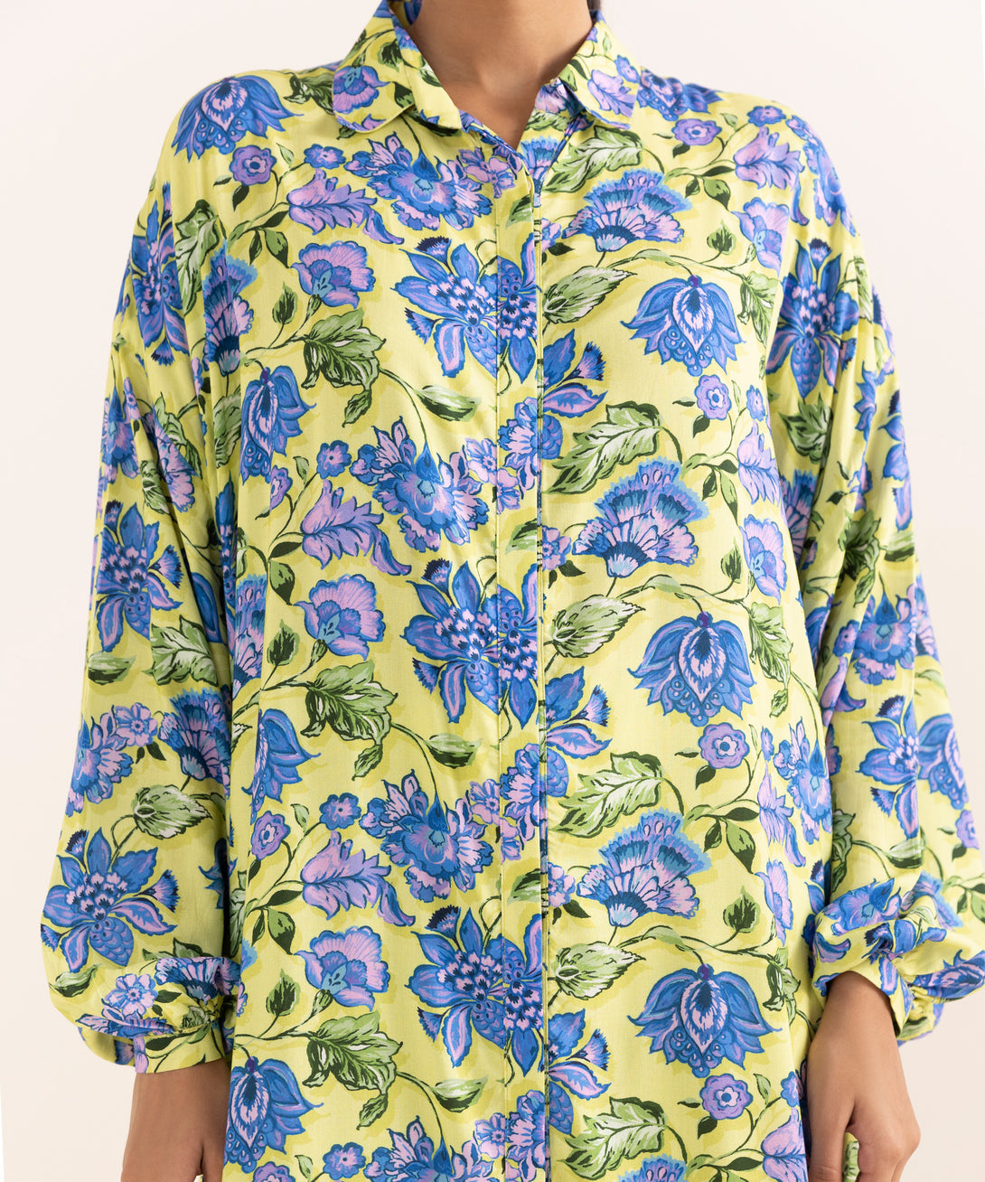 Women's RTW Arabic Lawn Multi Printed Drop Shoulder Shirt