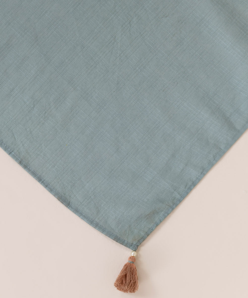 Textured Voile Green Solid Dupatta