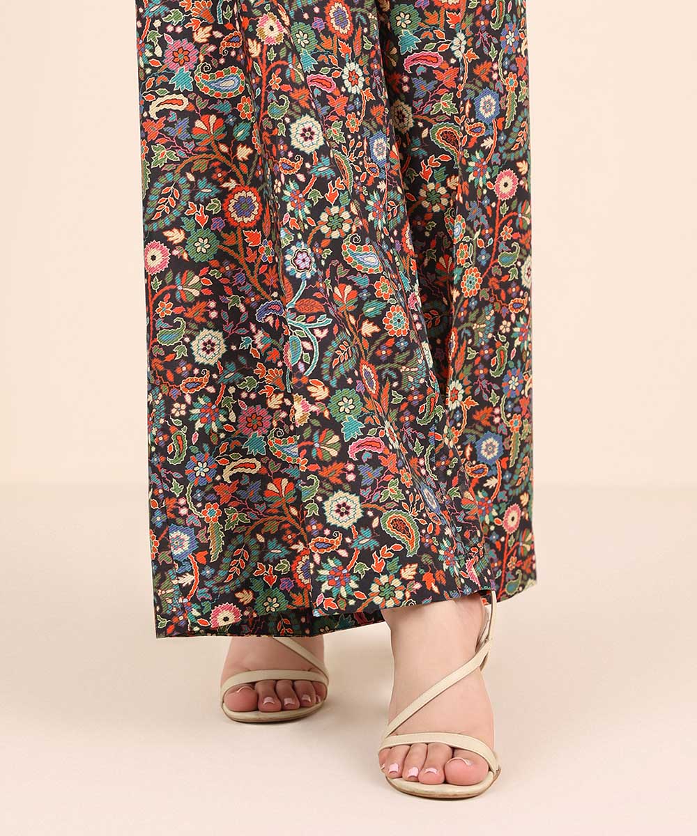 Women's RTW Cambric Multi Printed Flared Pants