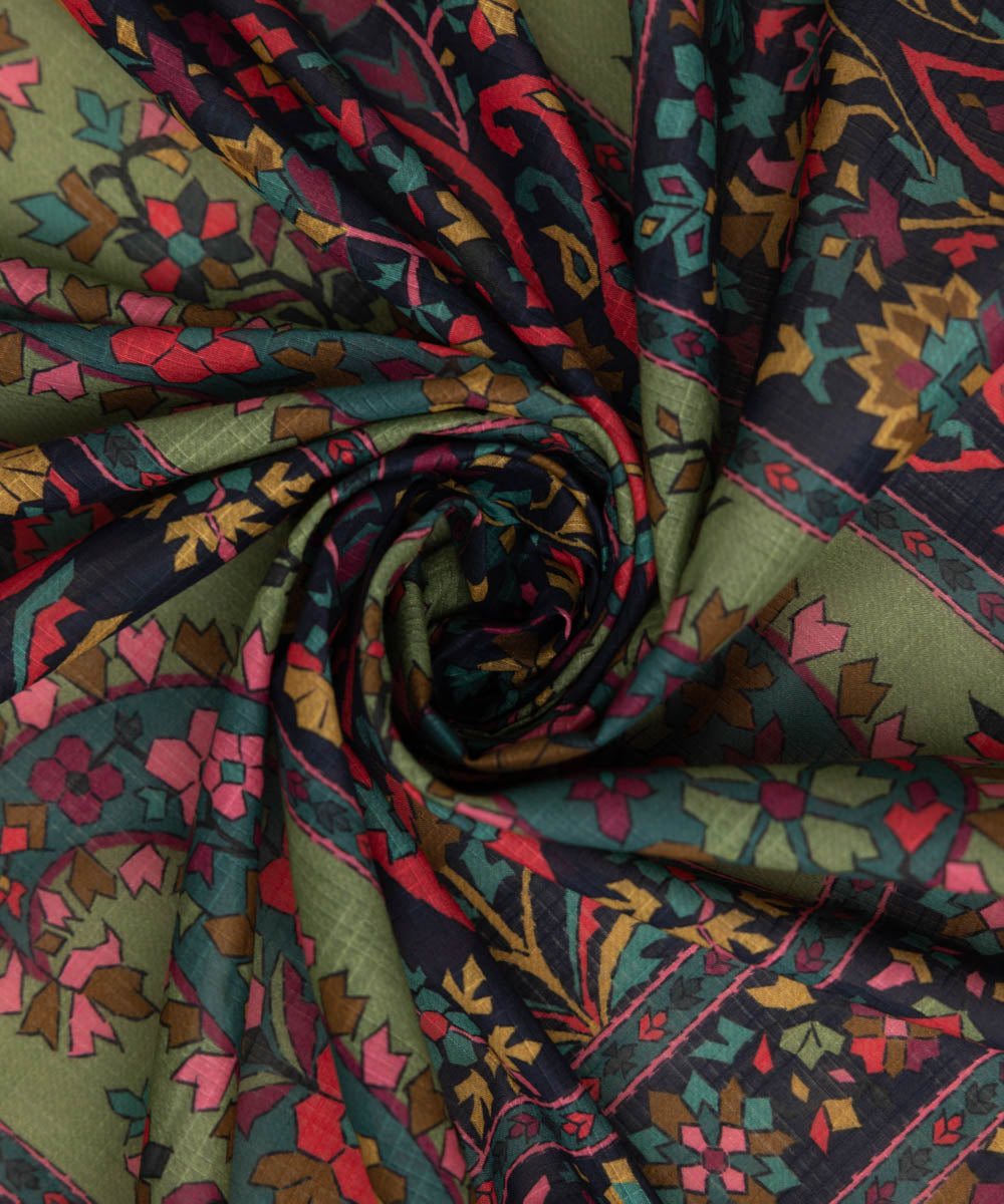 Textured Voile Multi Printed Dupatta