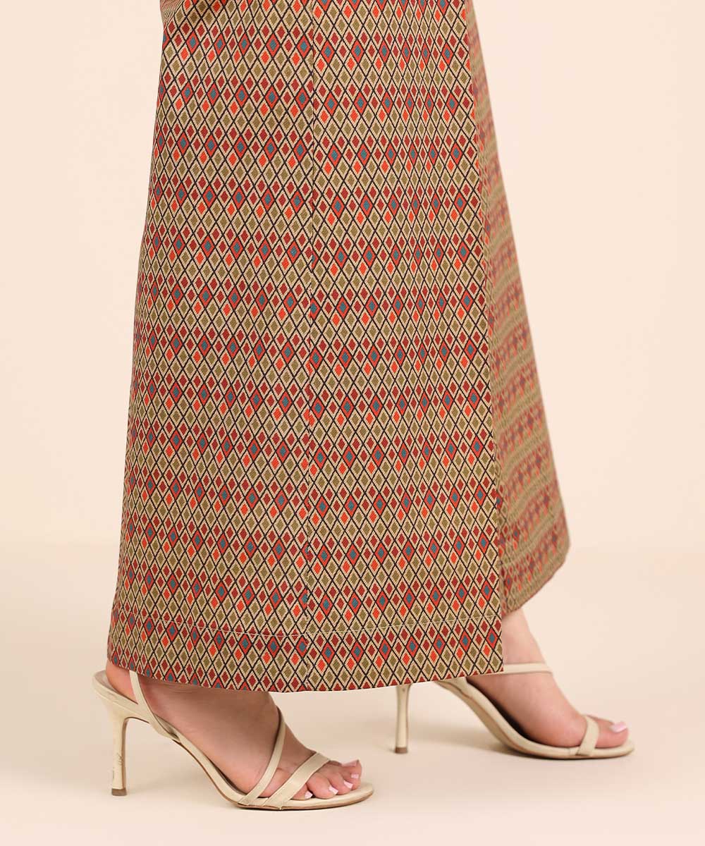 Women's RTW Cambric Multi Printed Flared Pants