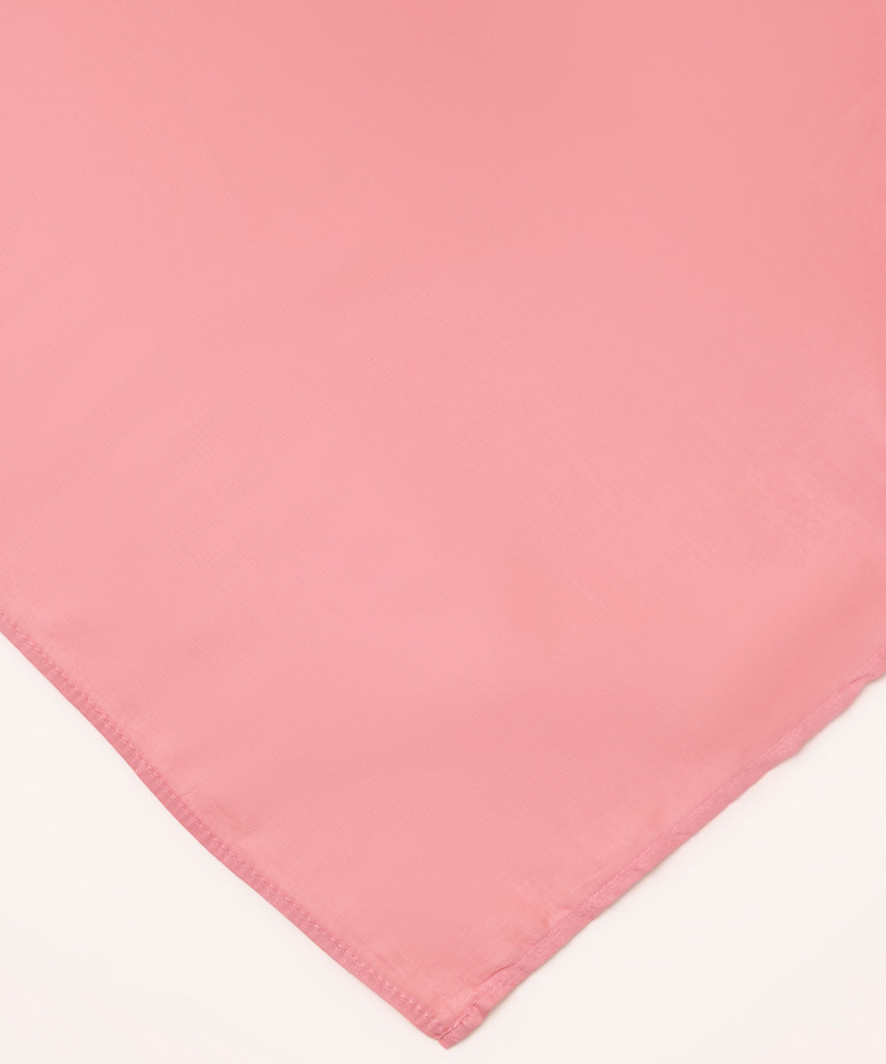 Fine Voile Pink Solid Dupatta