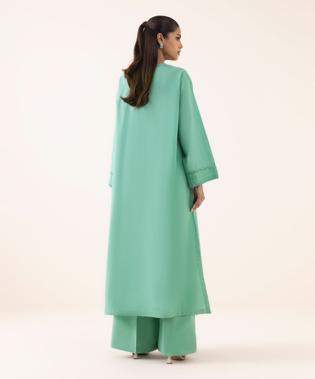 Women's RTW Cambric Blue Embroidered Boxy Shirt