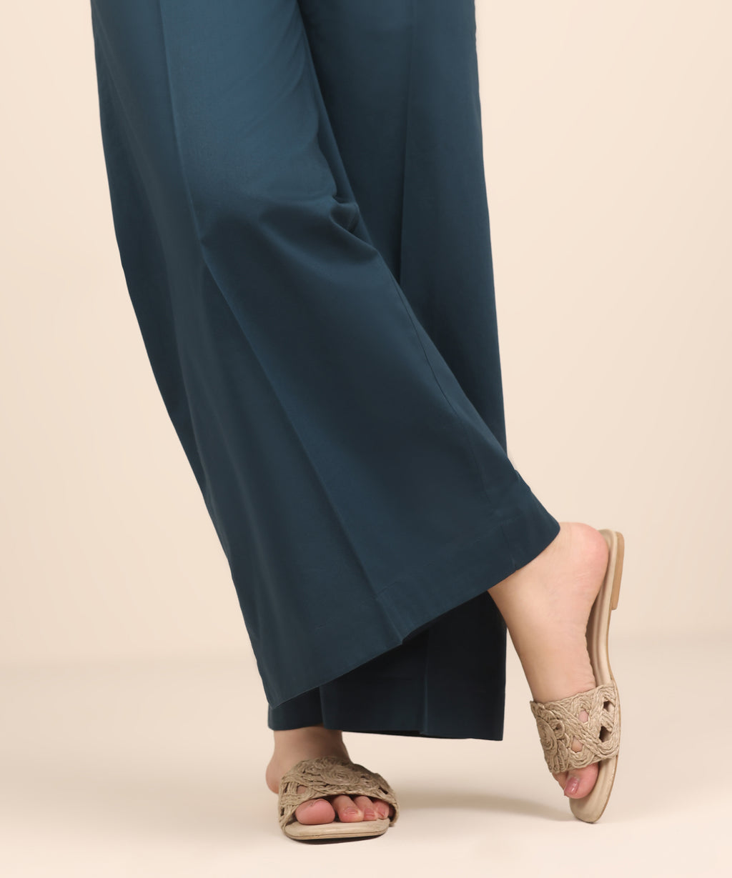 Solid cambric Flared Pants