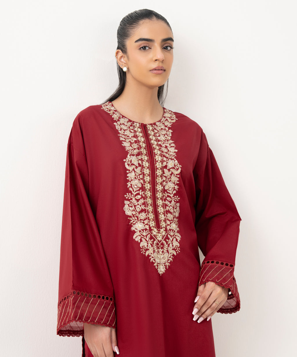 Embroidered Cambric Shirt