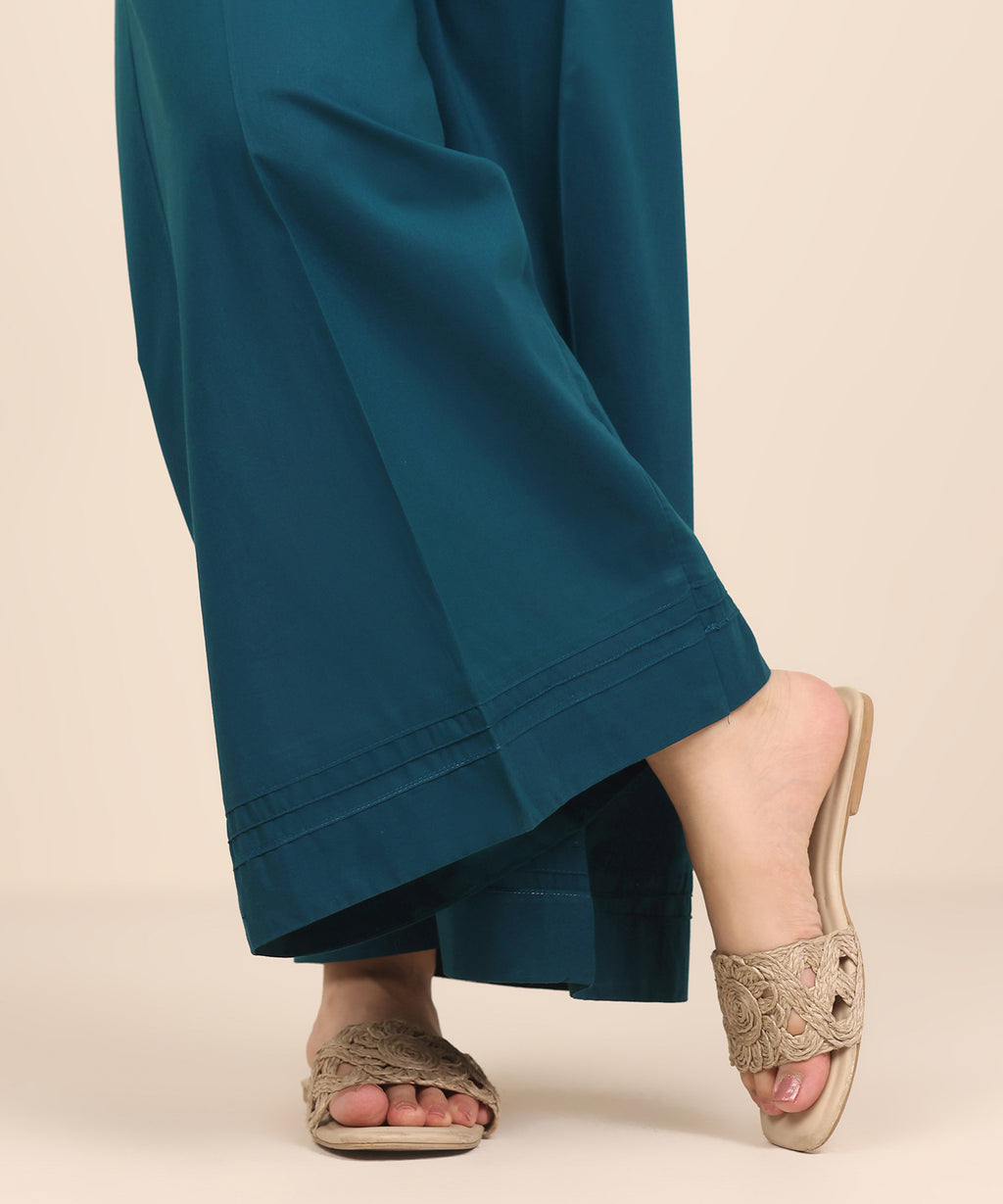 Solid cambric Flared Pants
