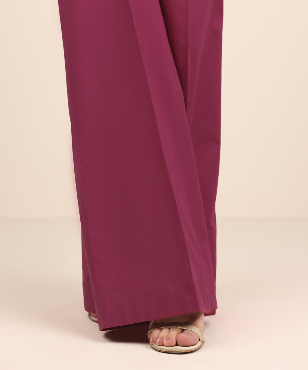 Solid cambric Flared Pants