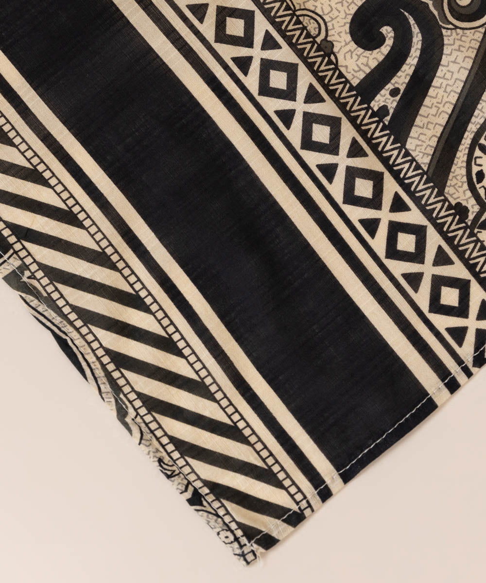 Fine Voile Black Printed Dupatta