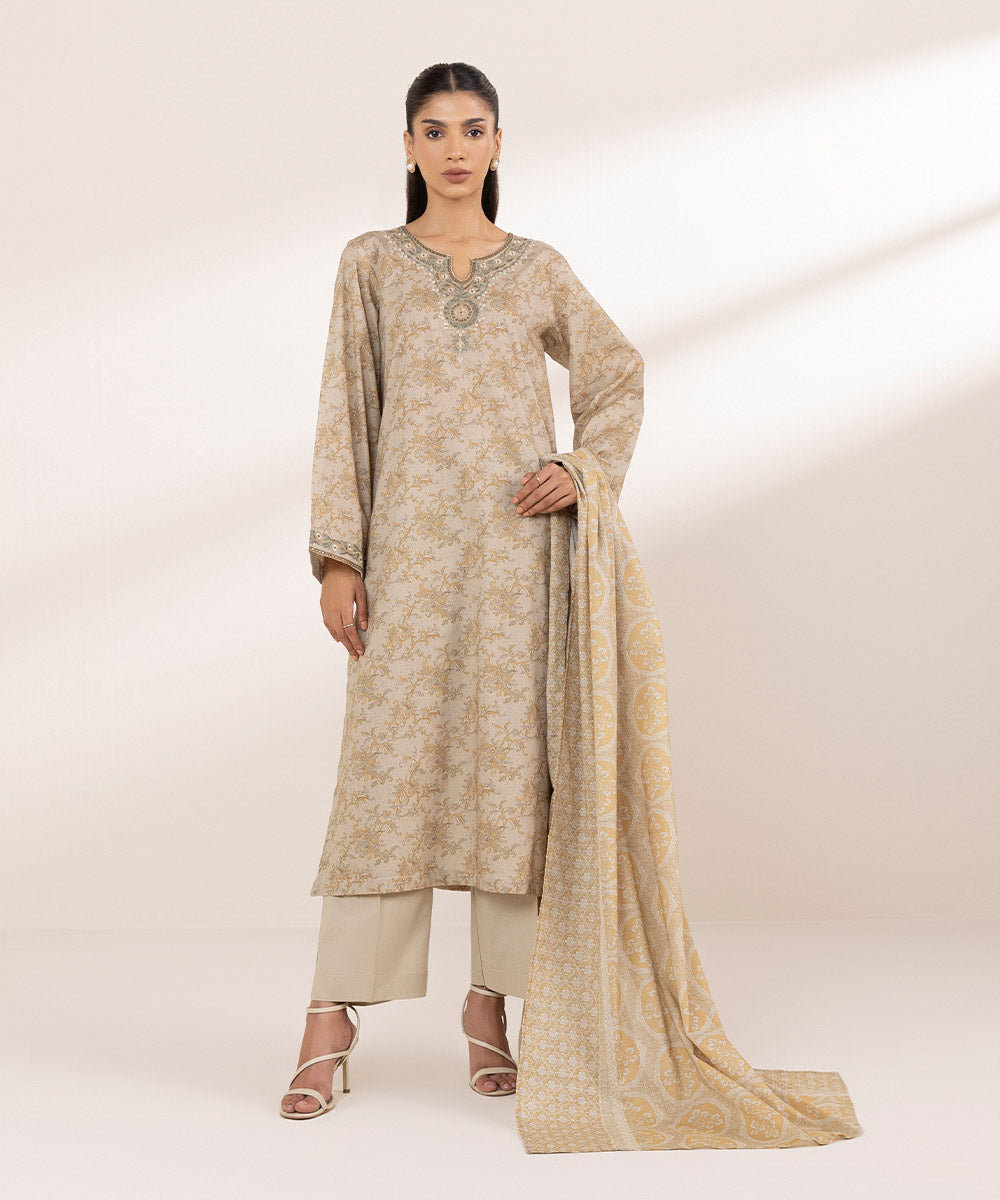 Fine Voile Orange Printed Dupatta