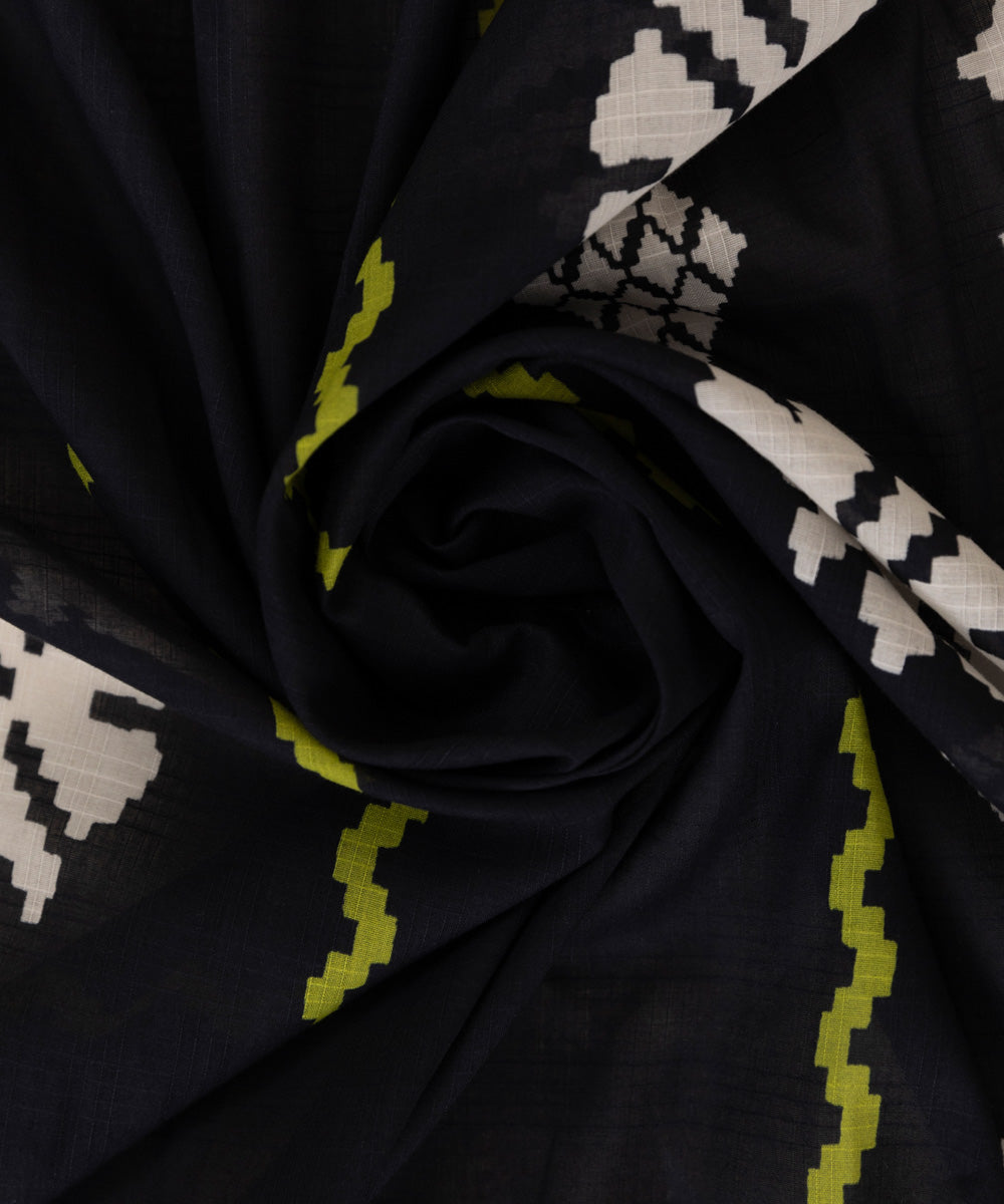 Textured Voile Black Printed Dupatta