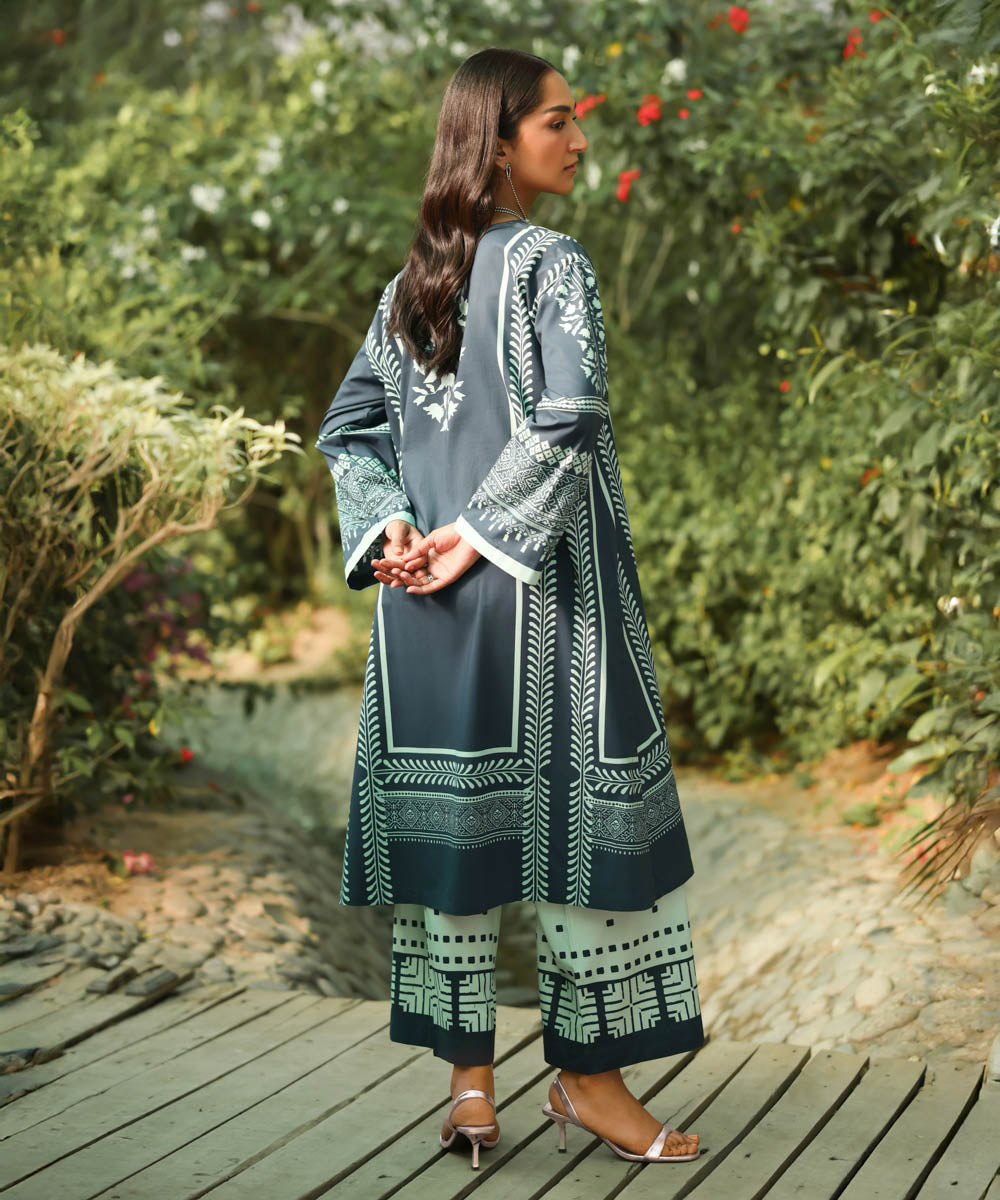 Women's RTW Cambric Green Printed Culottes