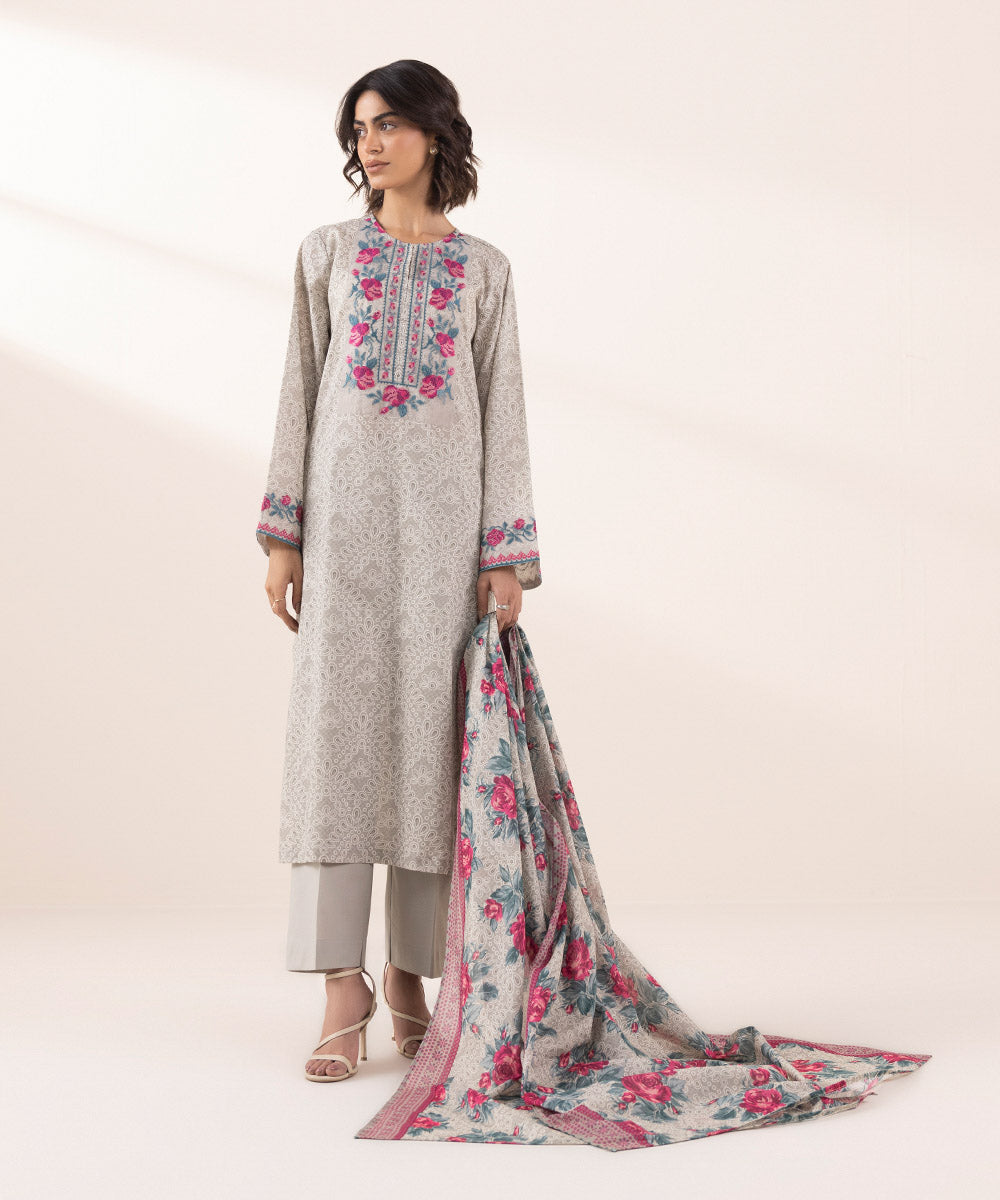 Fine Voile Multi Printed Dupatta