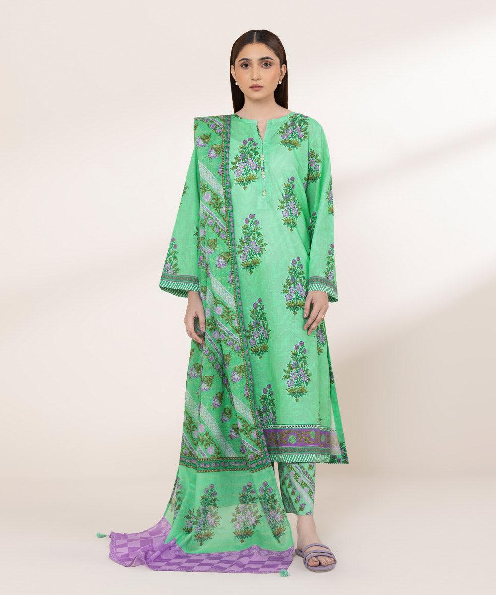 Zari Voile Multi Printed Dupatta