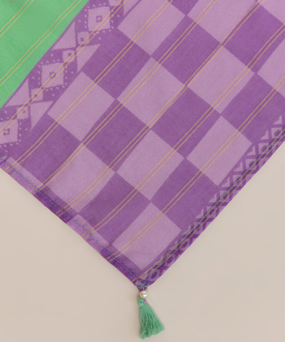 Zari Voile Multi Printed Dupatta