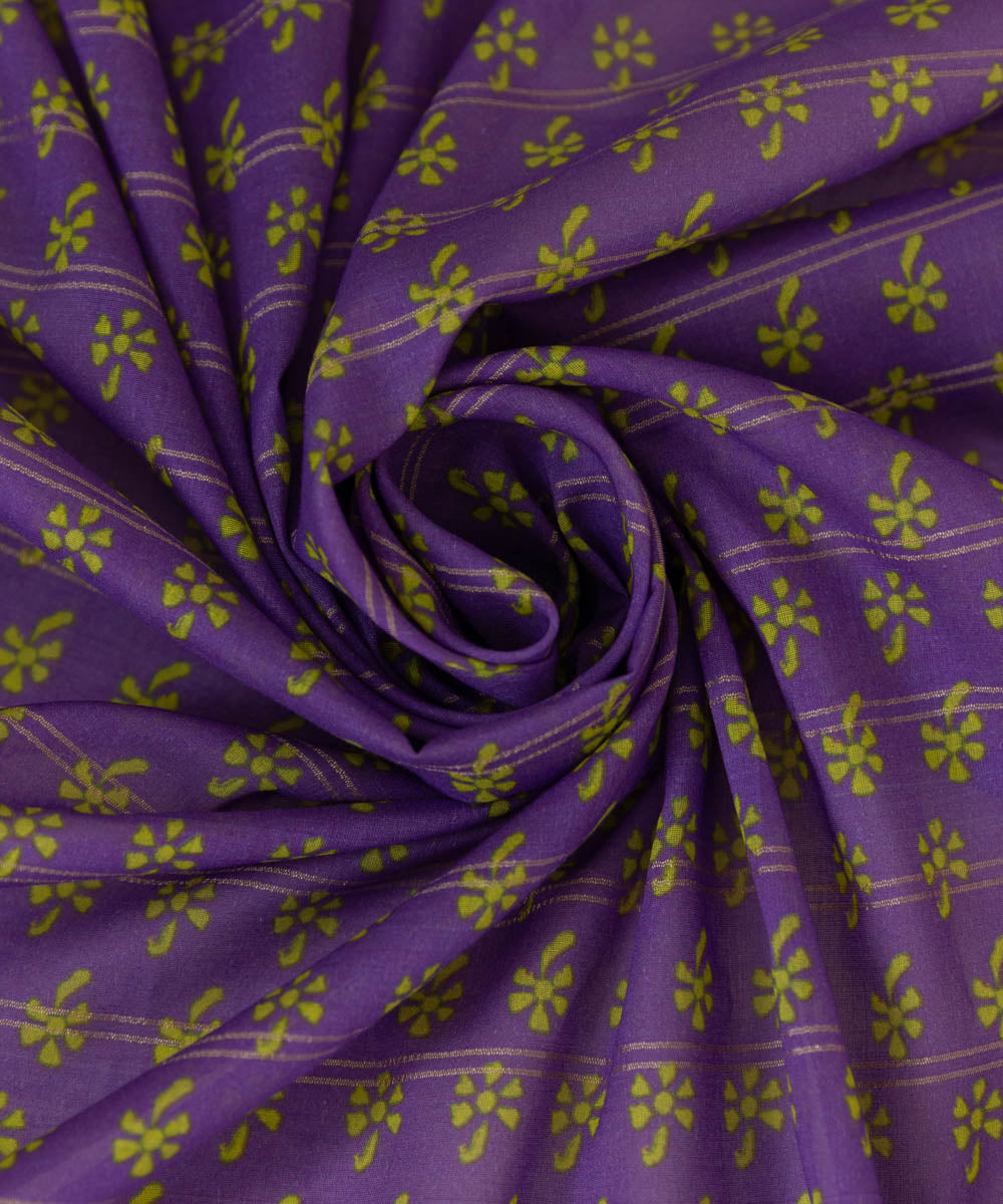Zari Voile Purple Printed Dupatta