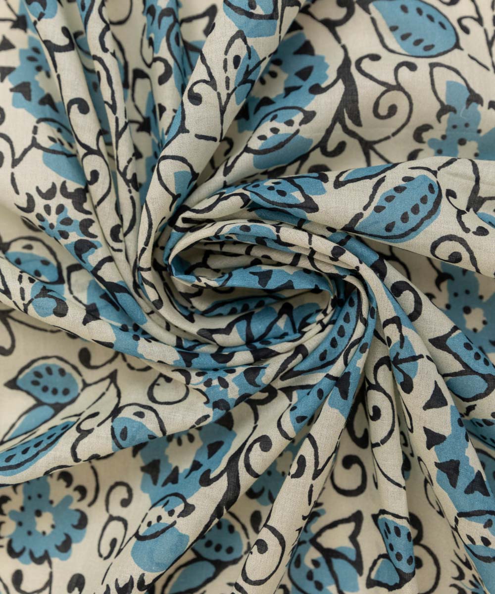 Fine Voile Blue Printed Dupatta