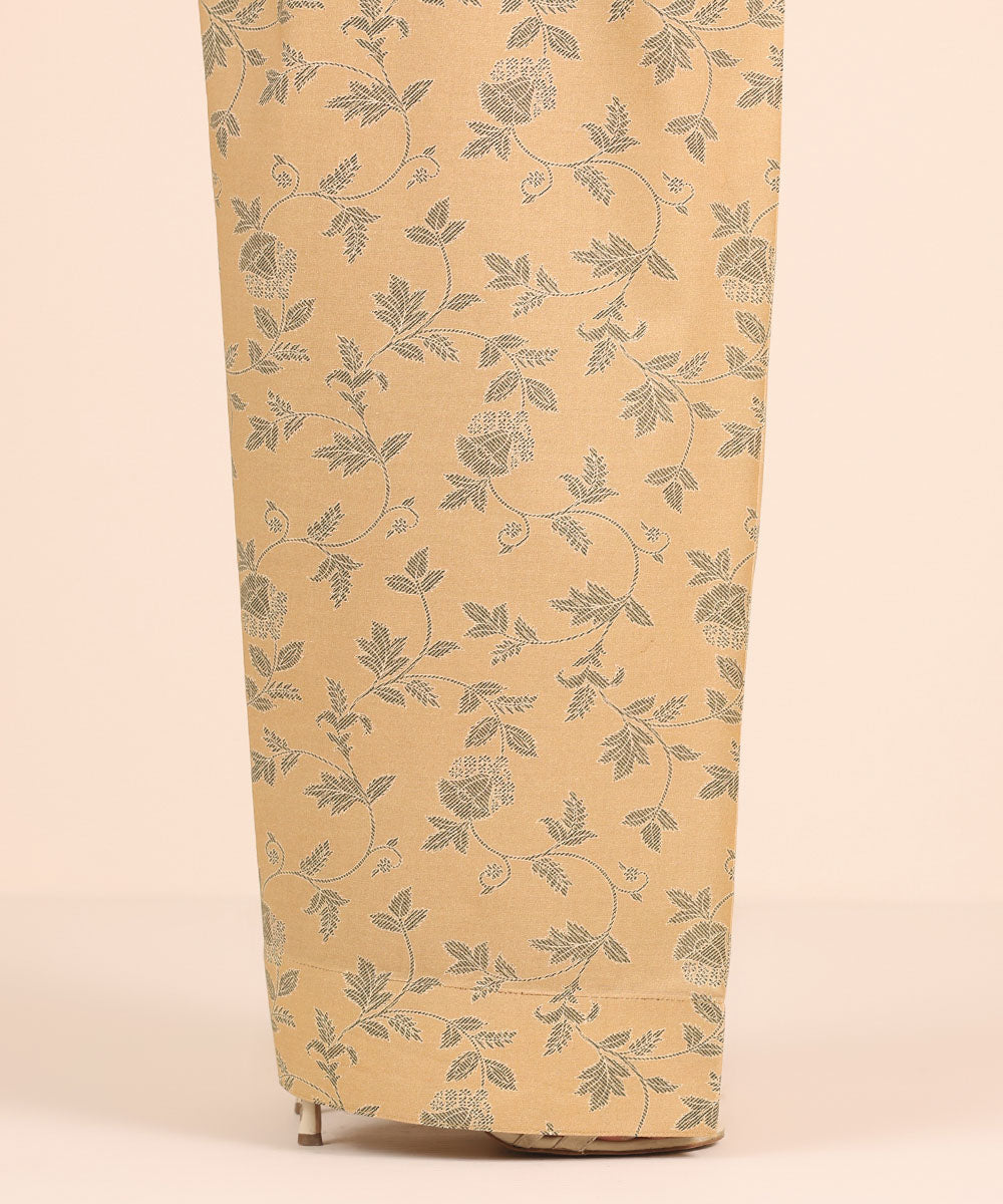 Women's RTW Cambric Beige Printed Shalwar