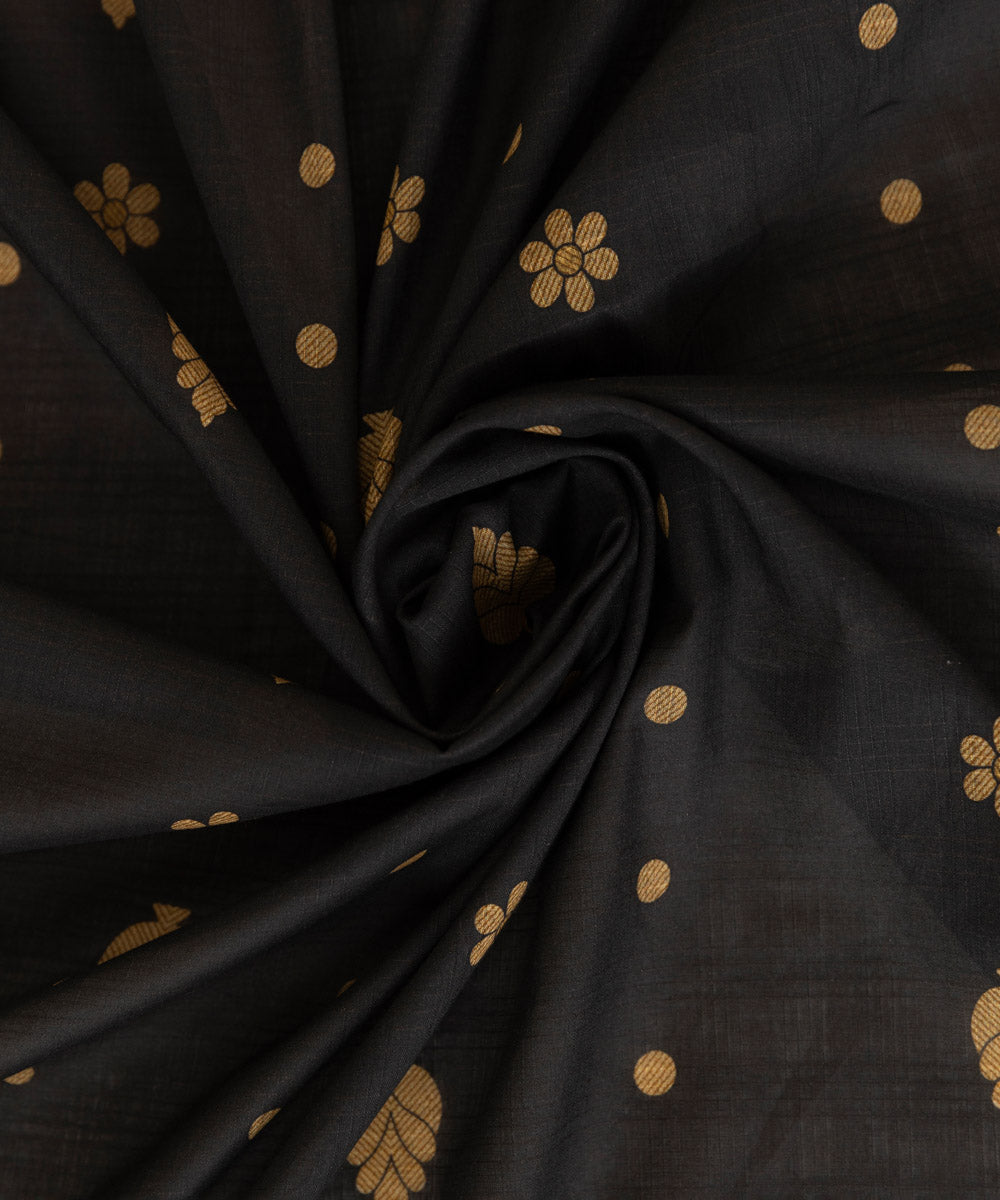 Textured Voile Brown Printed Dupatta
