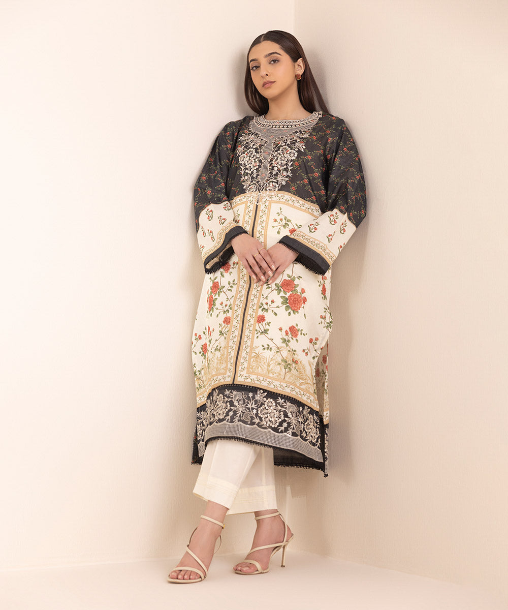 Embroidered Zari Lawn Shirt