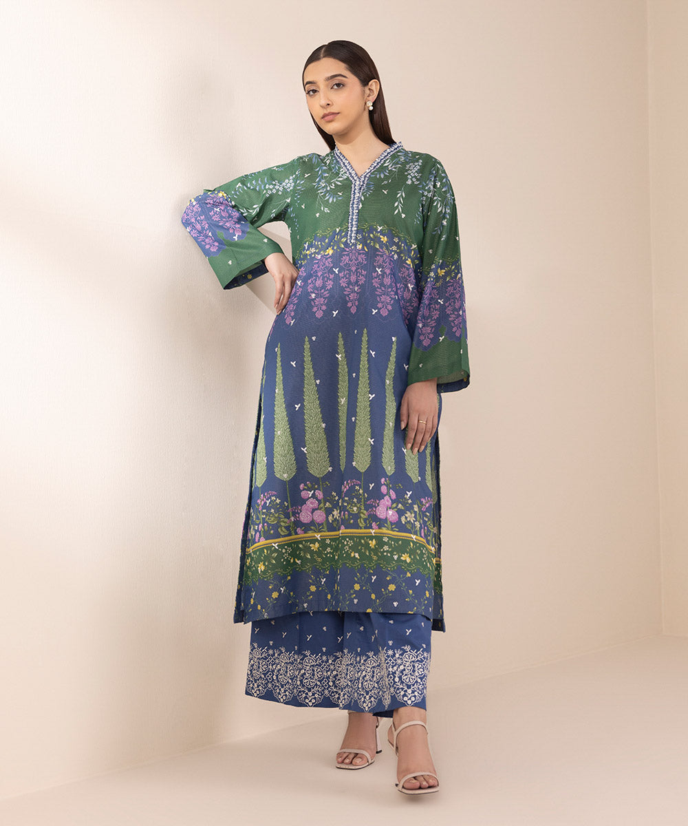 Embroidered Zari Lawn Shirt