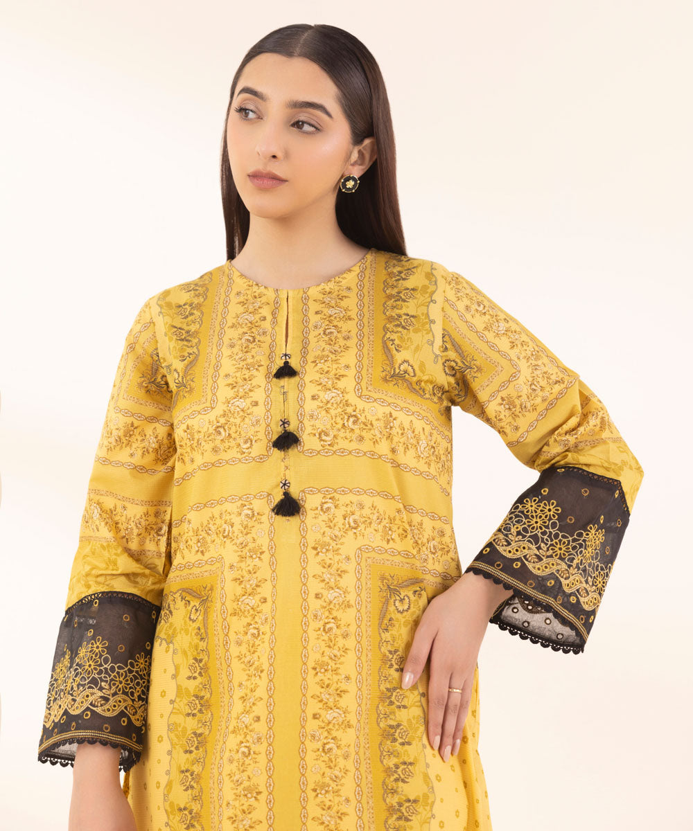 Embroidered Zari Lawn Shirt