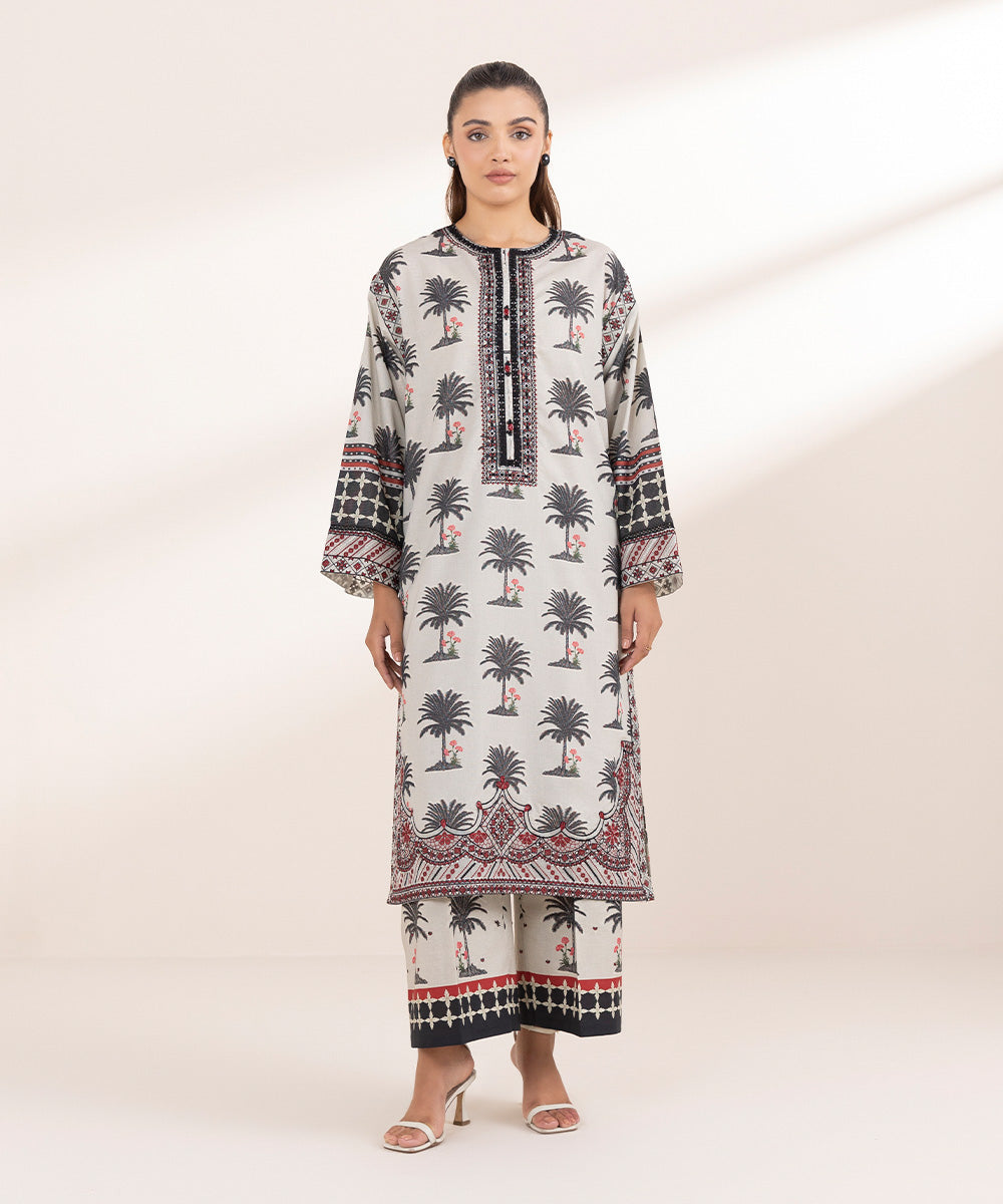 Embroidered Zari Lawn Shirt