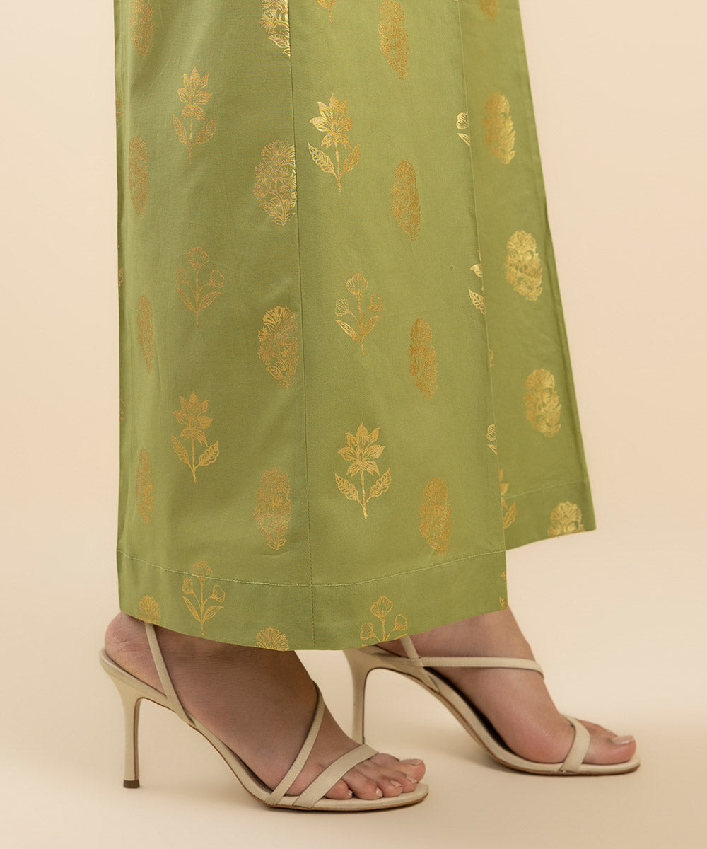 Women's Pret Cambric Green Printed Culottes