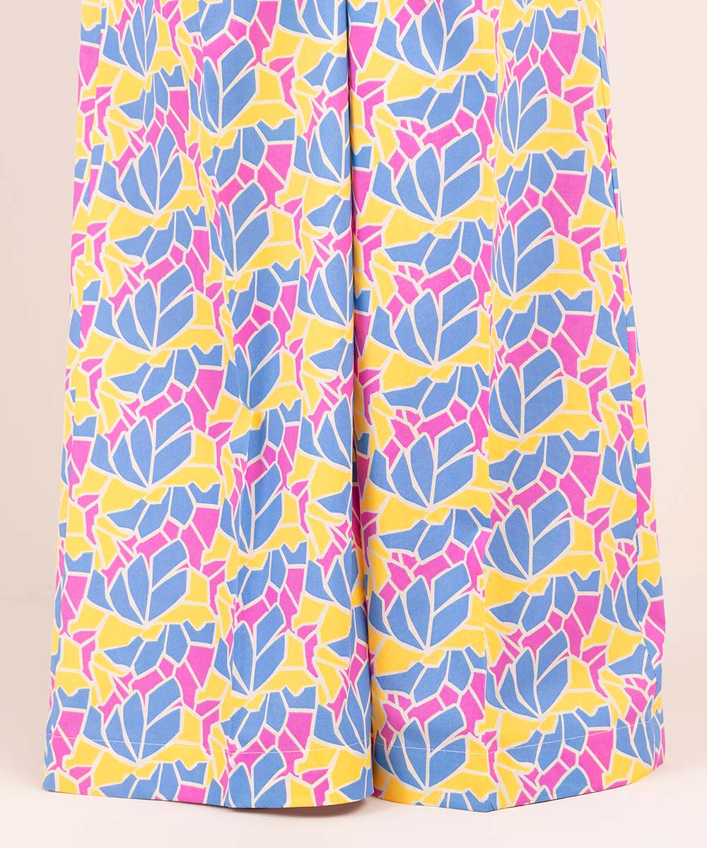 Women's Pret Cambric Multi Printed Flared Pants