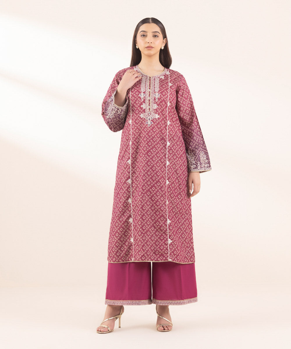 Embroidered Zari Lawn Shirt