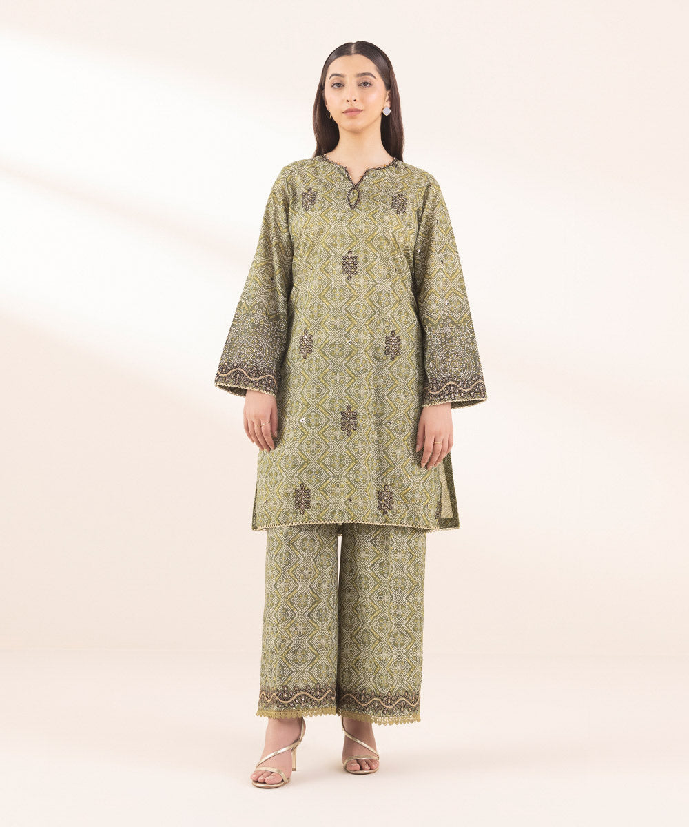 Embroidered Zari Lawn Shirt