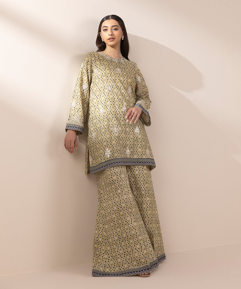 Embroidered Zari Lawn Shirt