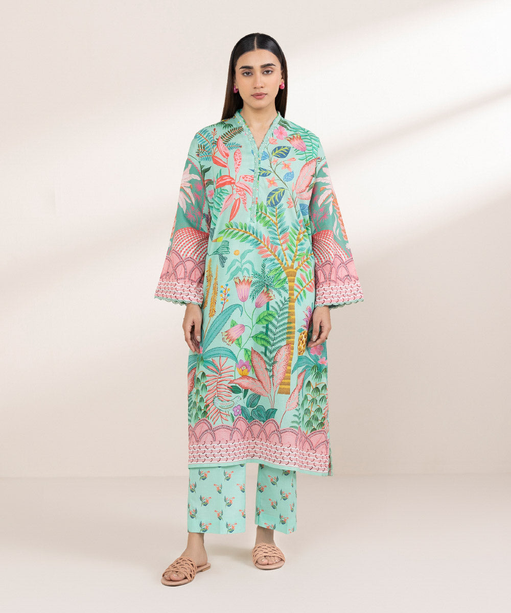 Women's Pret Lawn Printed Multi Drop Shoulder Shirt