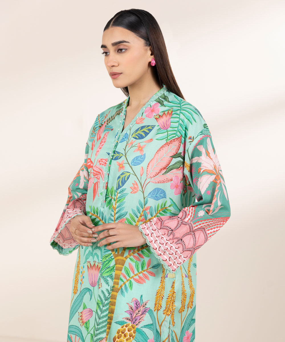 Women's Pret Lawn Printed Multi Drop Shoulder Shirt