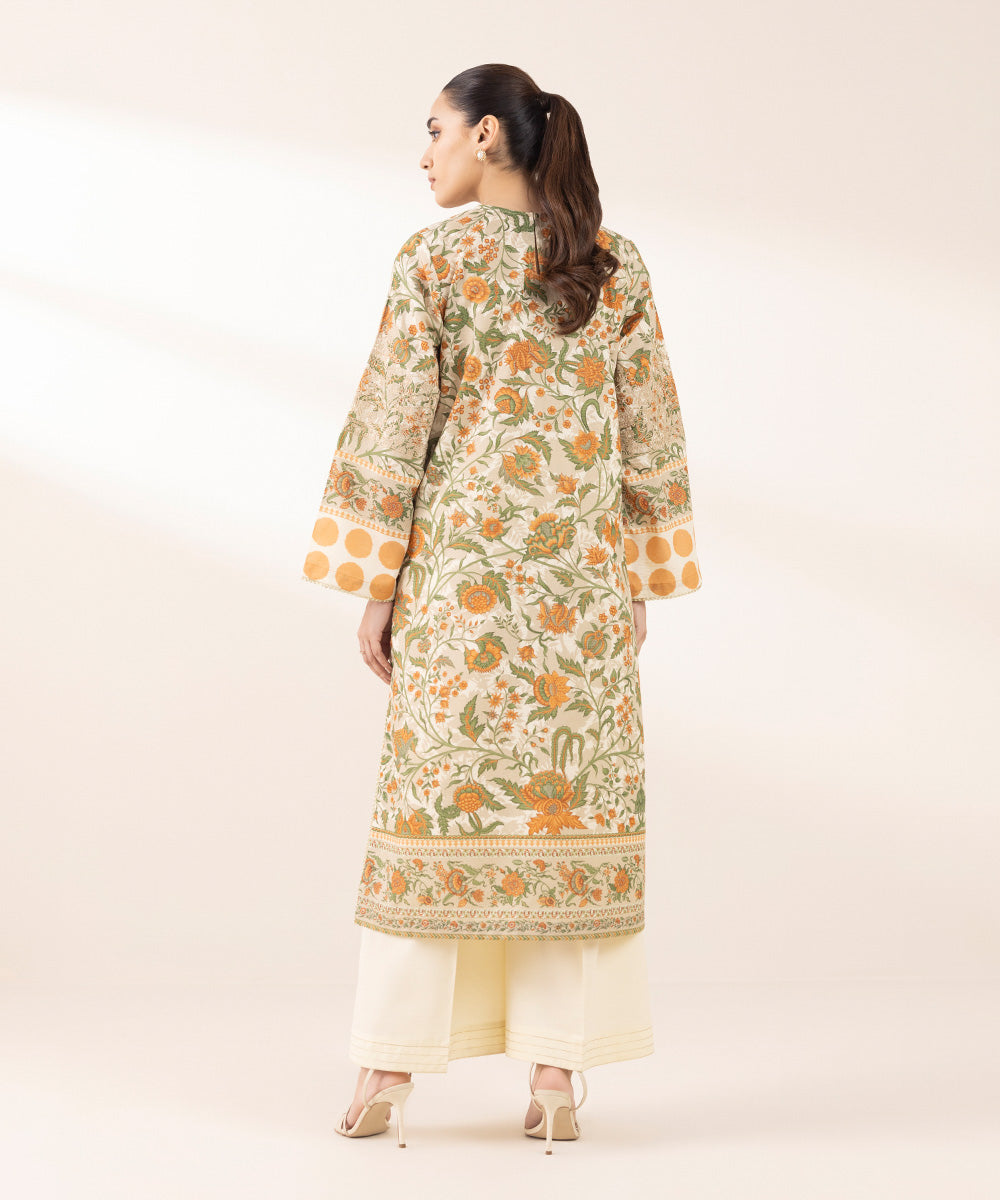 Women's Pret Zari Lawn Multi Embroidered A-Line Shirt