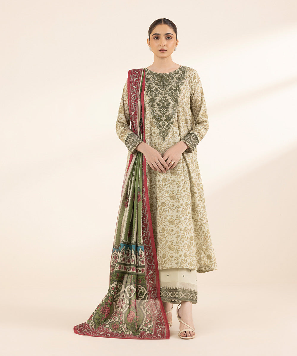 Fine Voile Multi Printed Dupatta