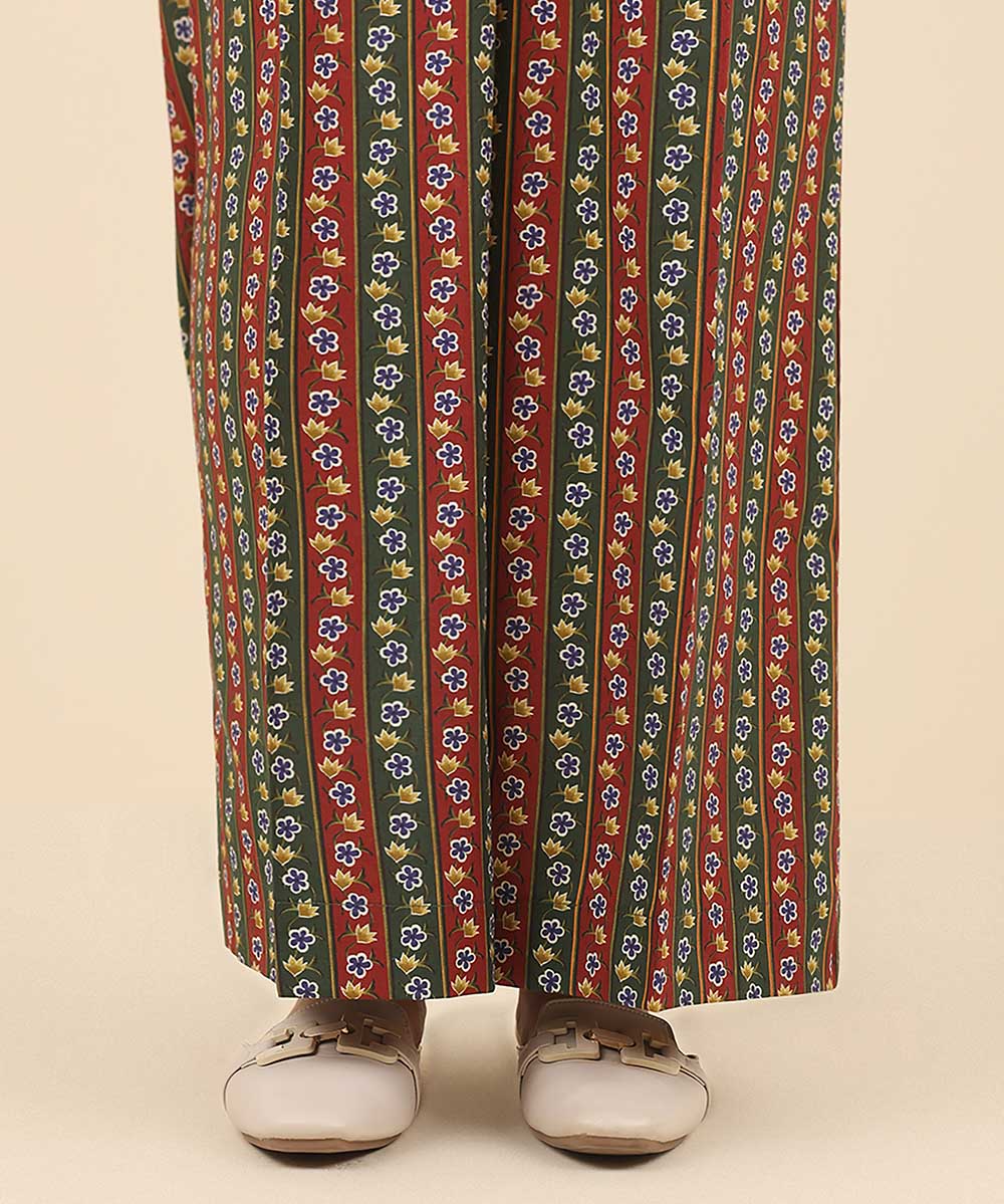 Women's Pret Cambric Multi Printed Flared Pants