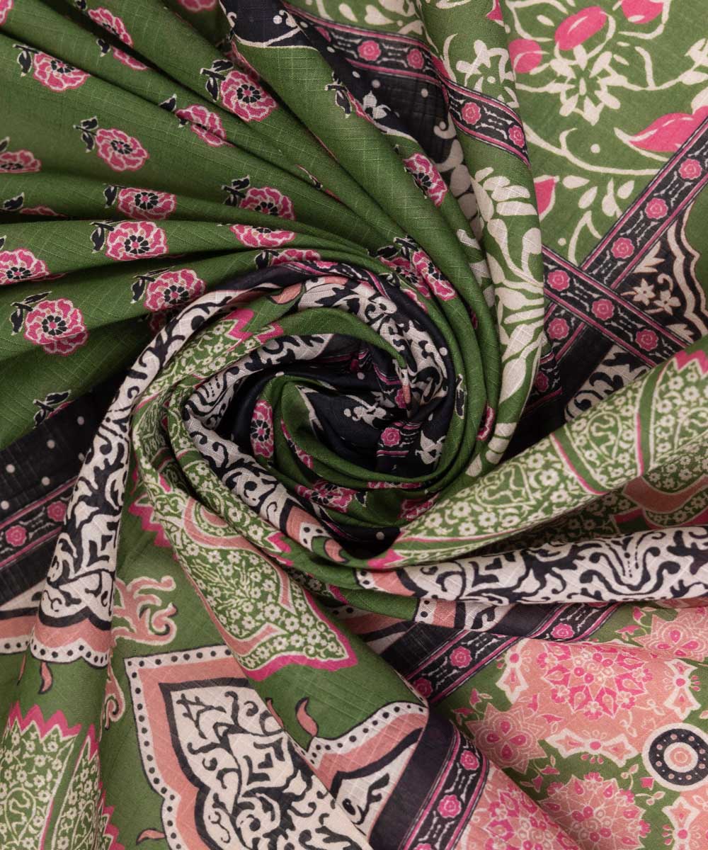 Textured Voile Multi Printed Dupatta