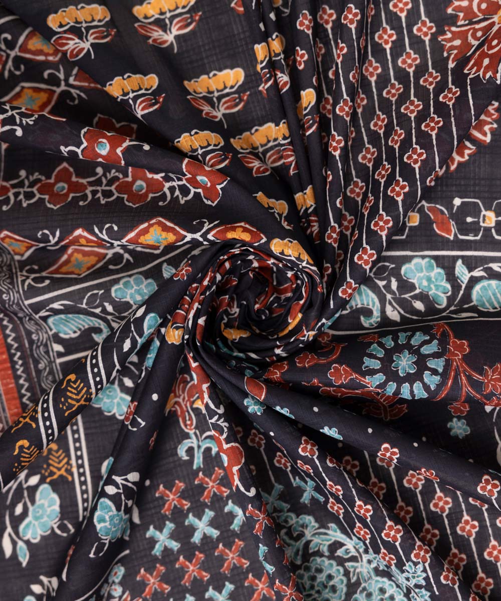 Textured Voile Multi Printed Dupatta