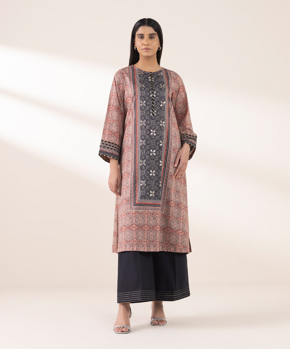 Women's RTW Lawn Multi Printed A-Line Shirt