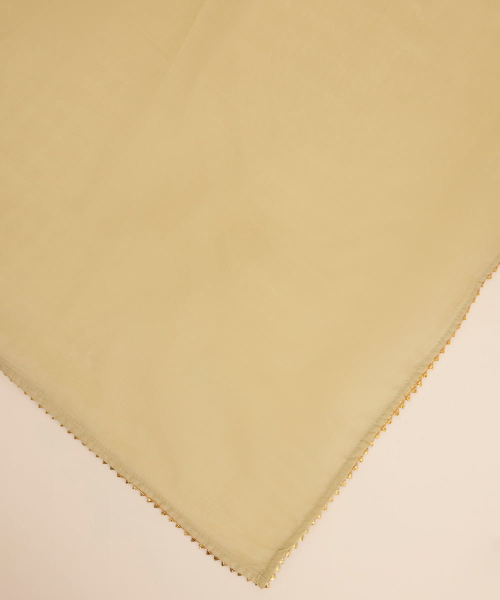 Textured Voile Beige Solid Dupatta