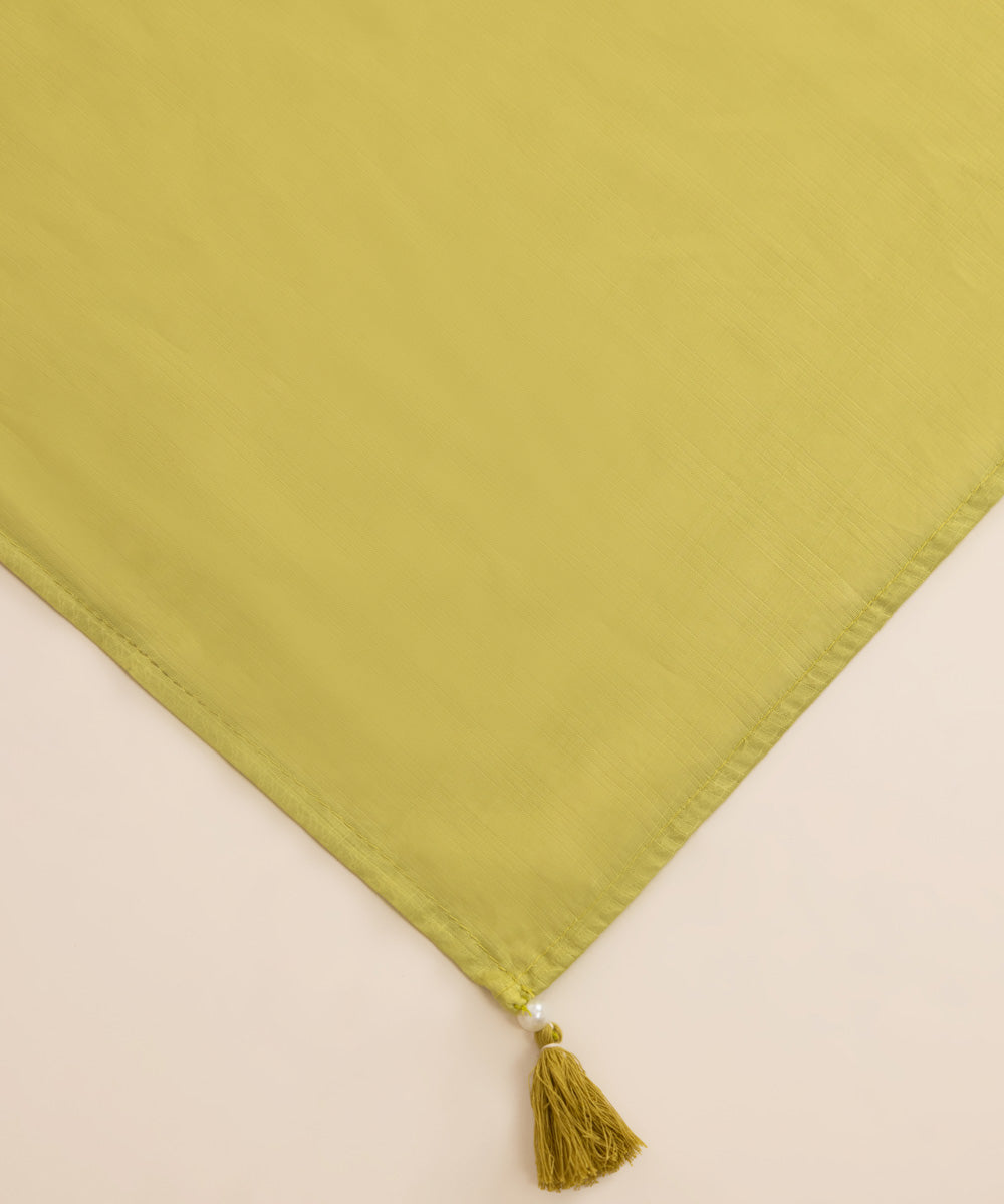 Textured Voile Green Solid Dupatta