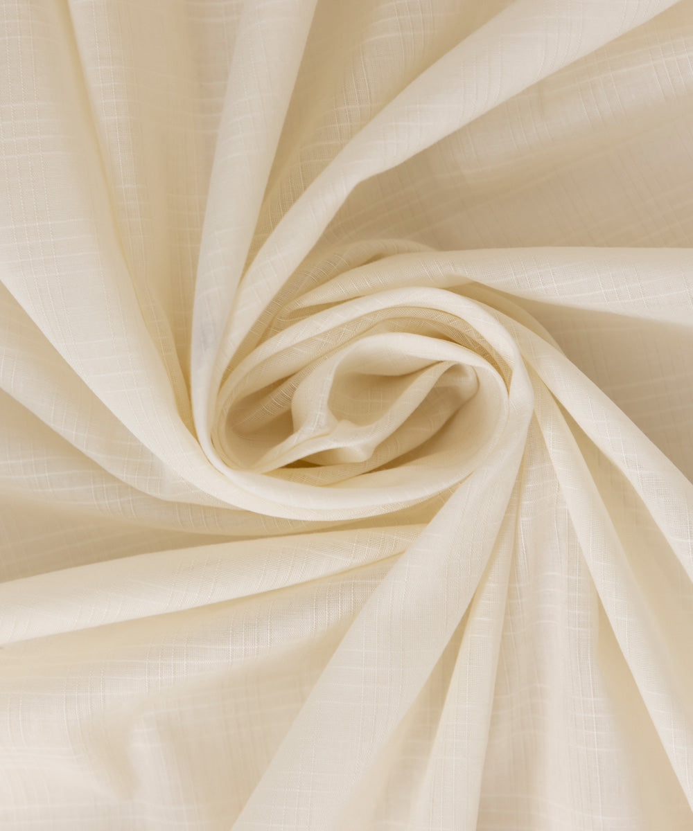 Textured Voile Off White Solid Dupatta