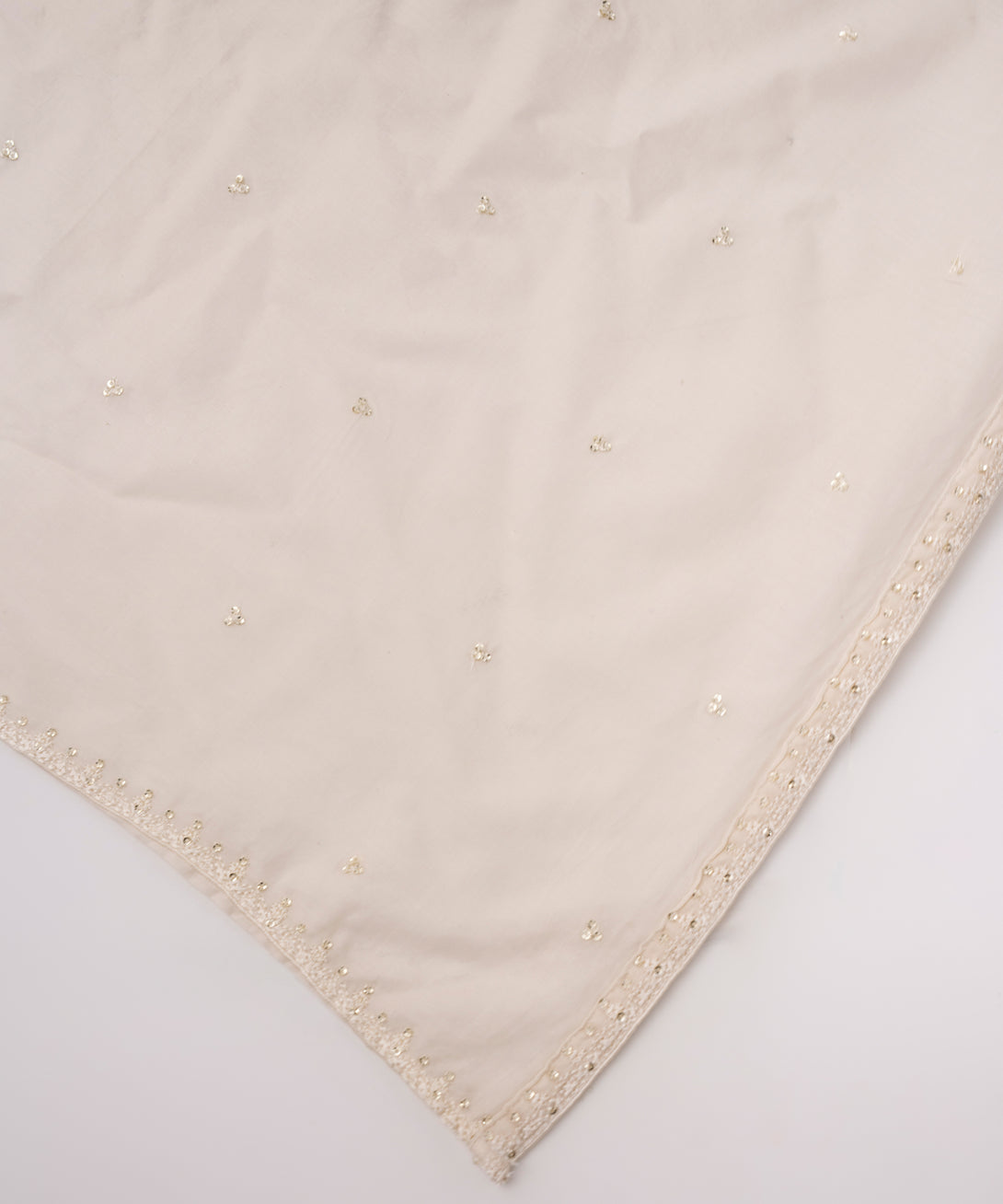 Fine Volie Off White Embroidered Dupatta