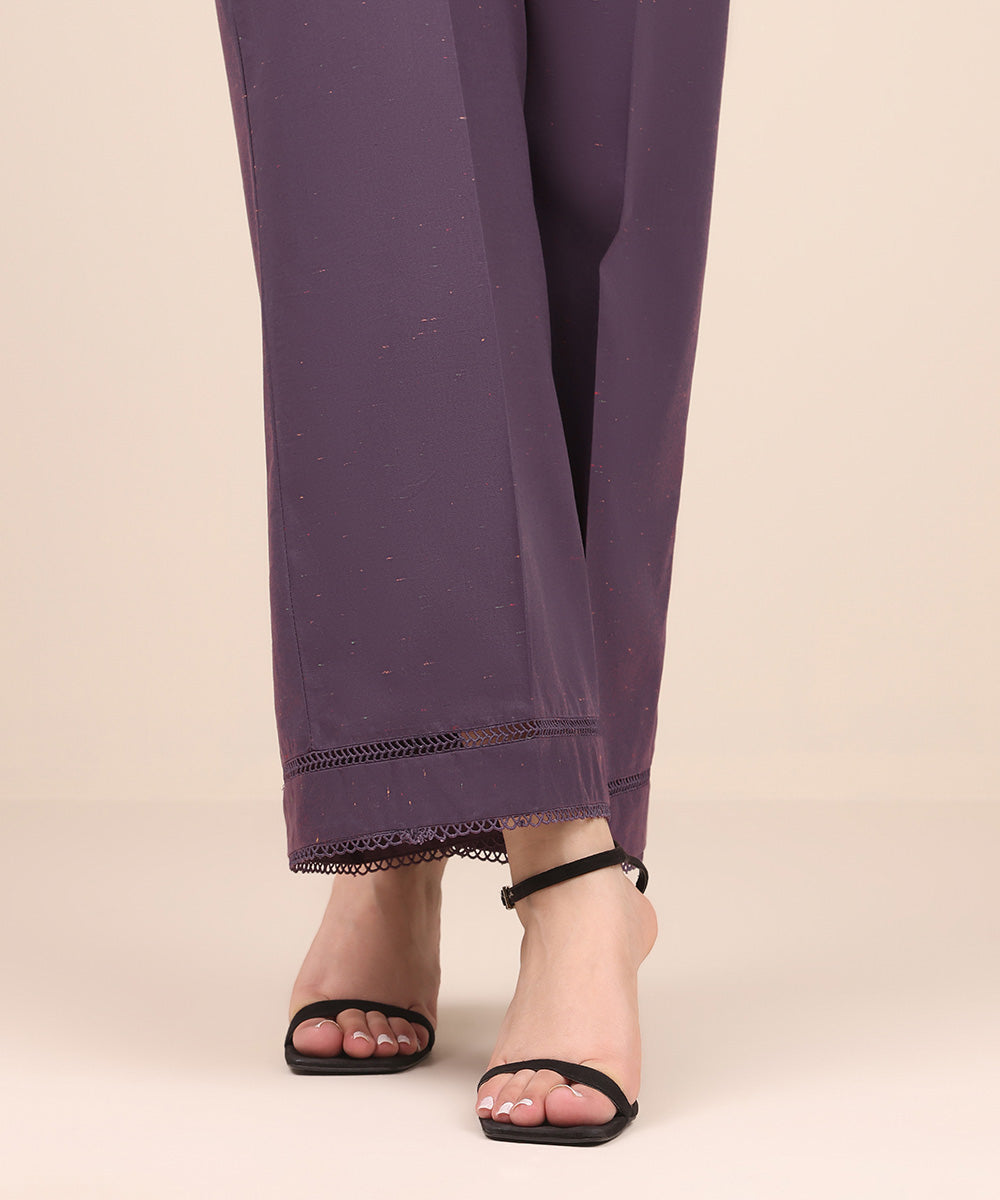 Women's Pret Multi Neps Purple Solid Culottes