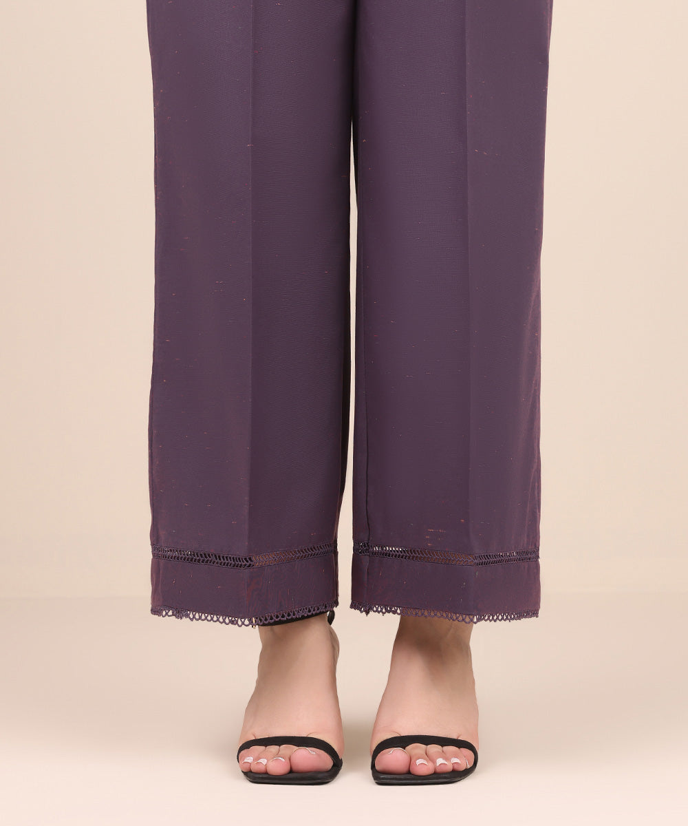 Women's Pret Multi Neps Purple Solid Culottes